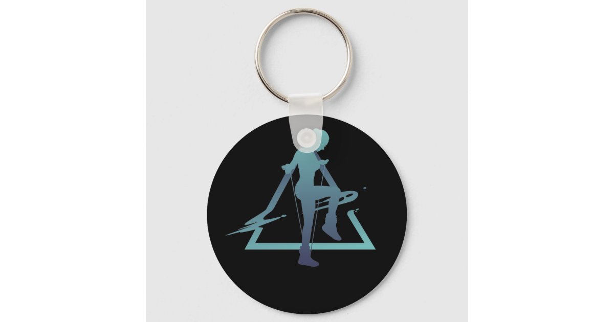Geometry Rope Jumping Keychain | Zazzle