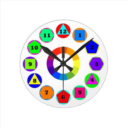 geometry shapes round clock