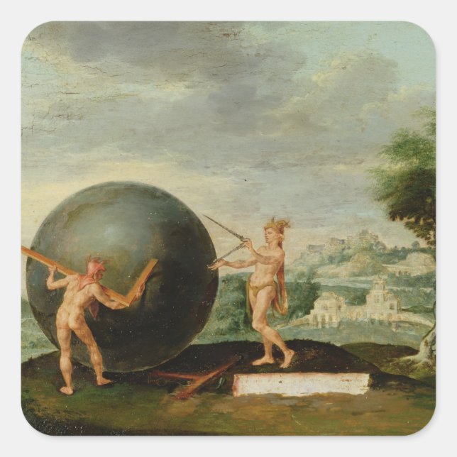 Geometry Square Sticker (Front)