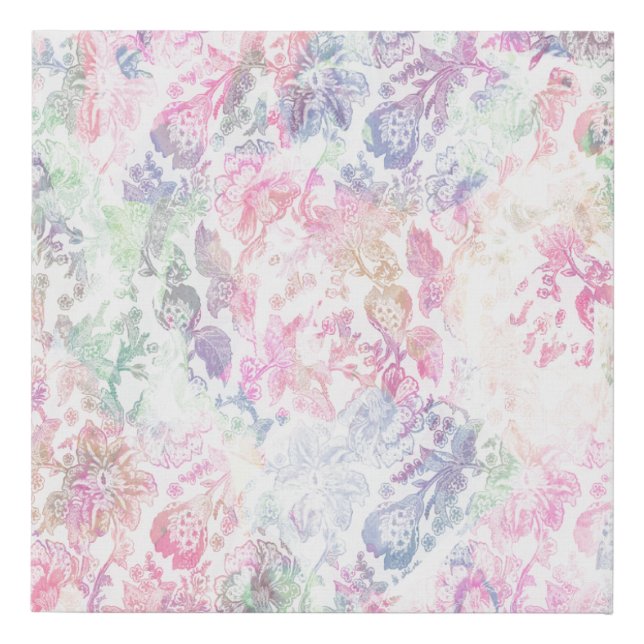 Geometry texture classic modern repeat patternpatt faux canvas print (Front)