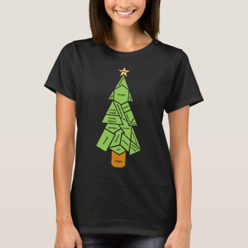 Geometry Tree made of Polygons for Math Lovers  T_Shirt