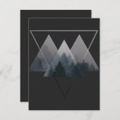 Geometry Triangles Misty Forest (Front/Back)