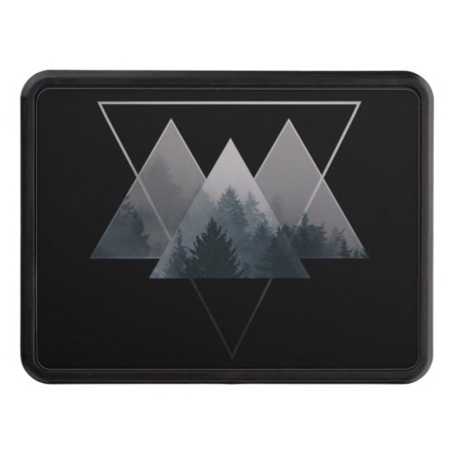 Geometry Triangles Misty Forest Hitch Cover