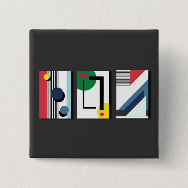 Geometryabstrakt Button (Front)