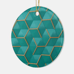 geomettric ceramic ornament