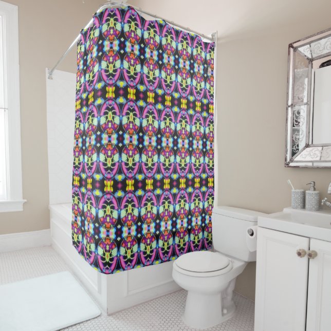 Geomicules KCFX Shower Curtain (In Situ)