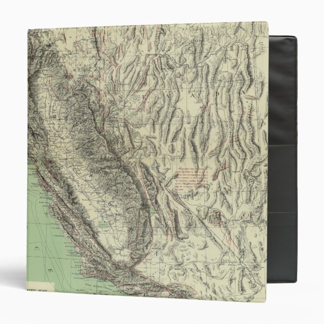Geomorphic map, California, Nevada 3 Ring Binder (Front/Inside)