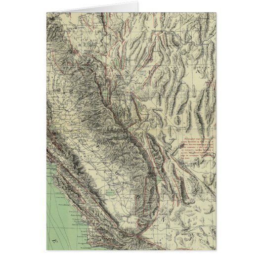 Geomorphic map, California, Nevada Cards (Front)