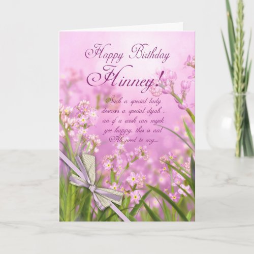 Geordie _ Hinney Birthday Card For Special Lady