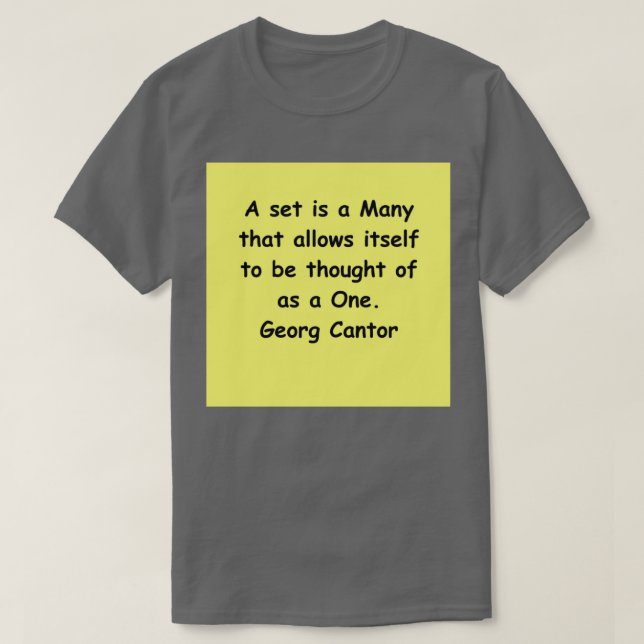 Georg Cantor 7 T-Shirt (Design Front)