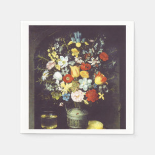 Georg Flegel  Big piece of flowers (in niche)    Napkins