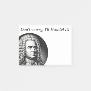 Georg Friedrich Handel Music Lover Custom Text Post-it Notes