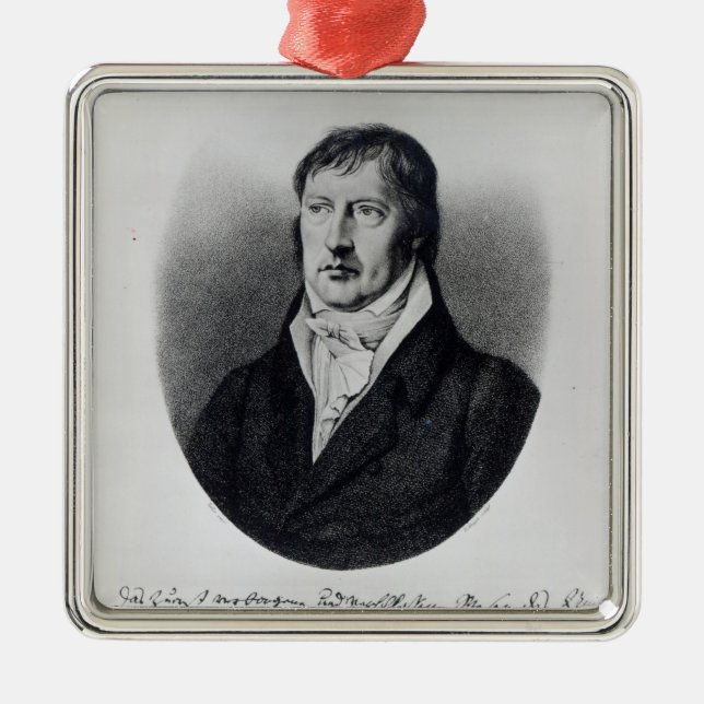 Georg Wilhelm Friedrich Hegel Metal Ornament (Front)