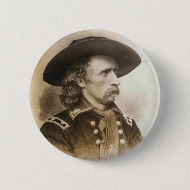 George Armstrong Custer circa 1860s Pinback Button (Front)