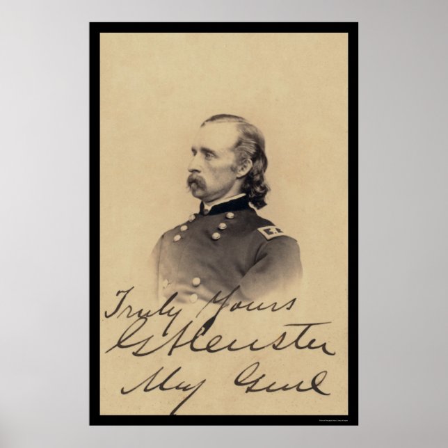 George Armstrong Custer Signed Card 1866 Poster (Front)