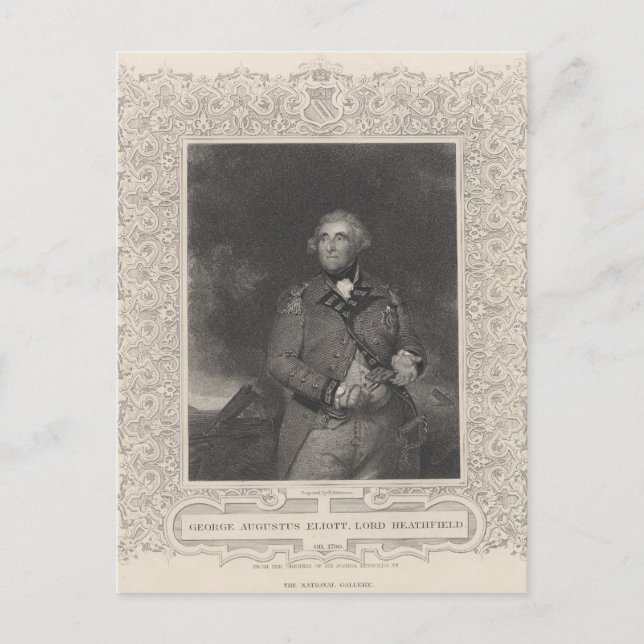 George Augustus Eliott, 1st Baron Heathfield Postcard (Front)