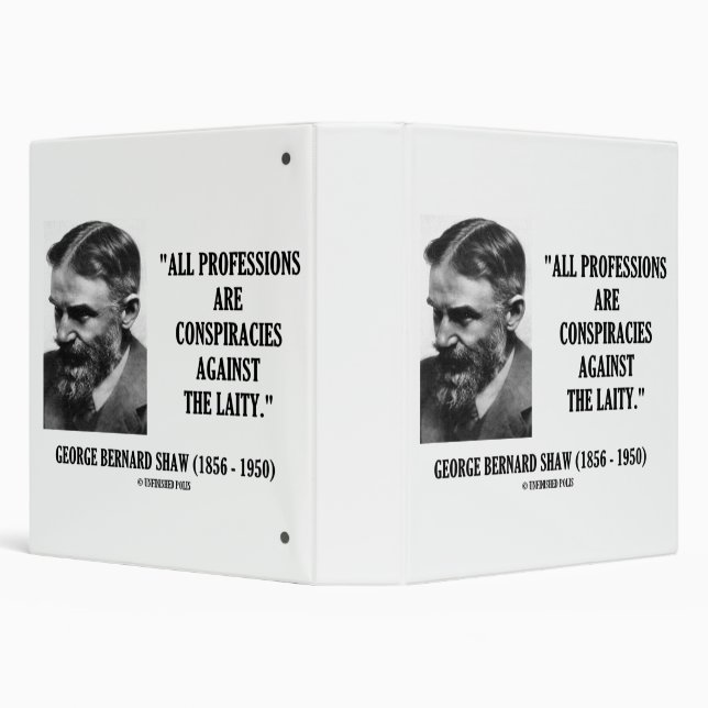 George B. Shaw Professions Conspiracies Laity 3 Ring Binder (Background)