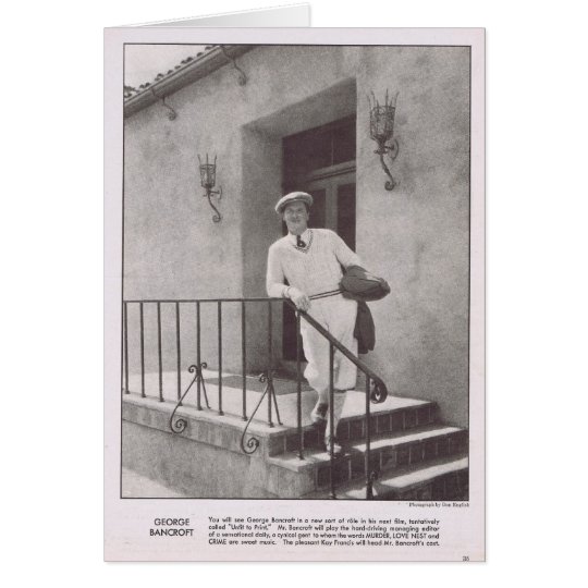 George Bancroft 1931 Card