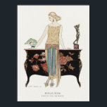 George Barbier Art Deco fashion Poster<br><div class="desc">Rosalinde: Robe du soir (1922) fashion by French artist George Barbier. One of a large collection of vintage designs from Phoenix Retro.</div>