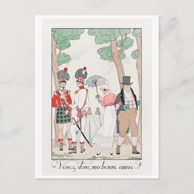 George Barbier, Art Deco Postcard (Front)