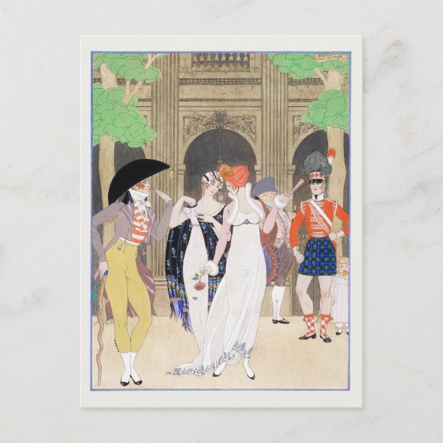 George Barbier, Art Deco Postcard (Front)