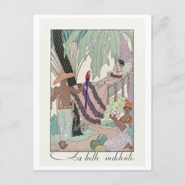 George Barbier, Art Deco Postcard (Front)