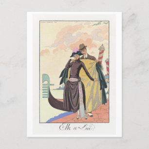 George Barbier, Art Deco Postcard