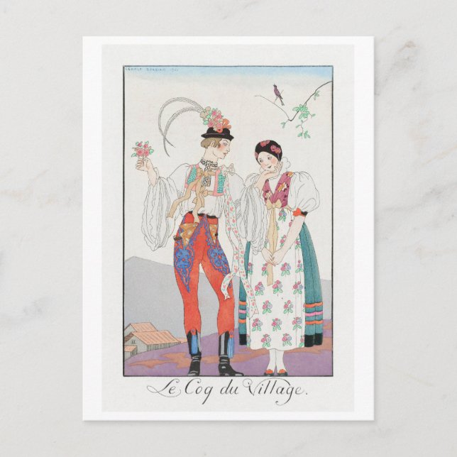 George Barbier, Art Deco Postcard (Front)