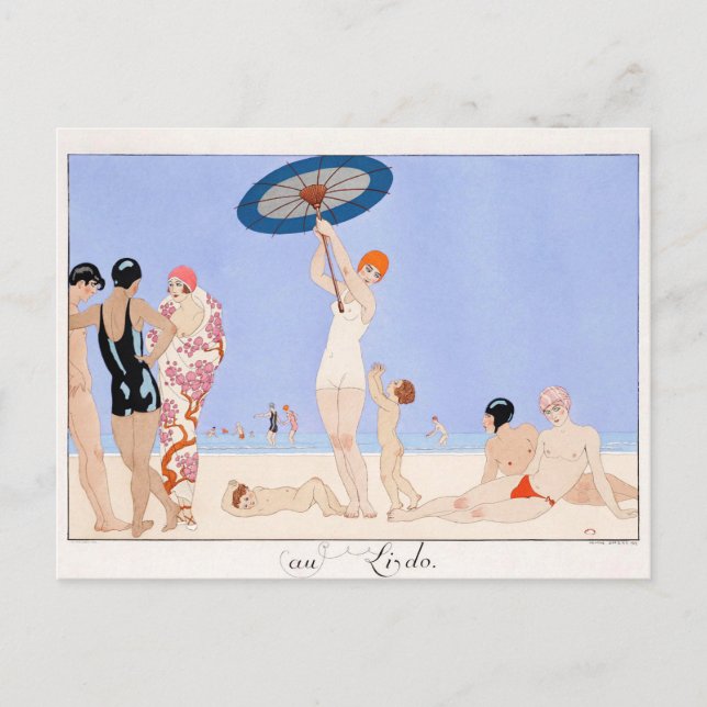 George Barbier, Art Deco Postcard (Front)