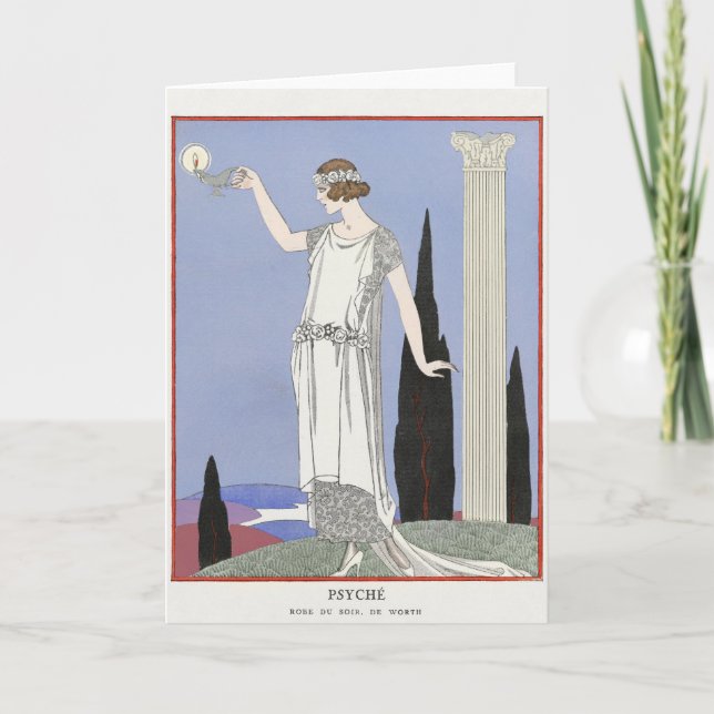 George Barbier, Art Deco Thank You Card (Front)