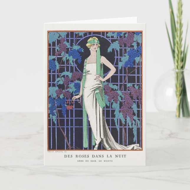 George Barbier, Art Deco Thank You Card (Front)