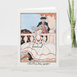 George Barbier, Art Deco Thank You Card