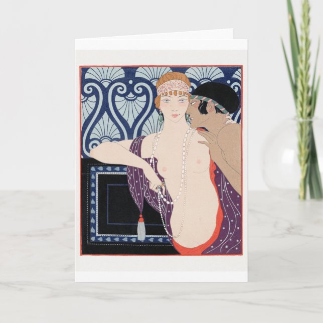 George Barbier, Art Deco Thank You Card (Front)