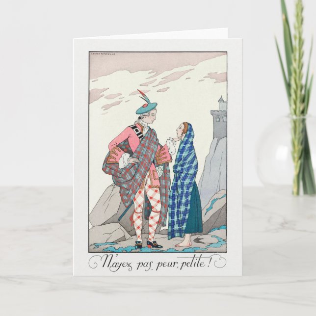 George Barbier, Art Deco Thank You Card (Front)