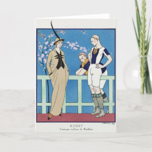 George Barbier, Art Deco Thank You Card