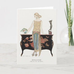 George Barbier, Art Deco Thank You Card