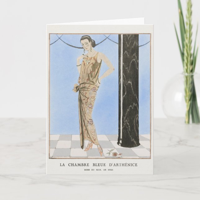 George Barbier, Art Deco Thank You Card (Front)