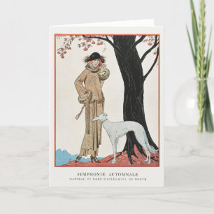 George Barbier, Art Deco Thank You Card