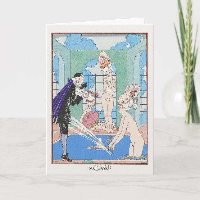 George Barbier, Art Deco Thank You Card (Front)