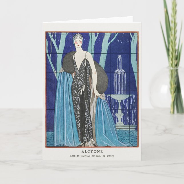 George Barbier, Art Deco Thank You Card (Front)