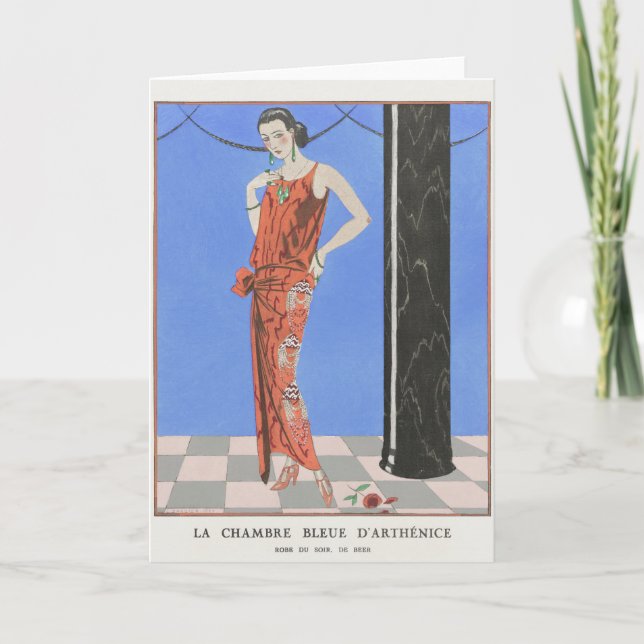 George Barbier, Art Deco Thank You Card (Front)