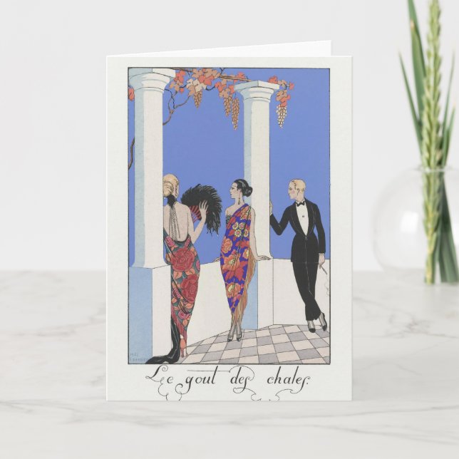 George Barbier, Art Deco Thank You Card (Front)