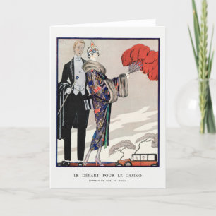 George Barbier, Art Deco Thank You Card