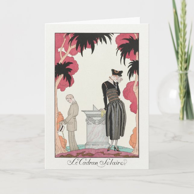 George Barbier, Art Deco Thank You Card (Front)
