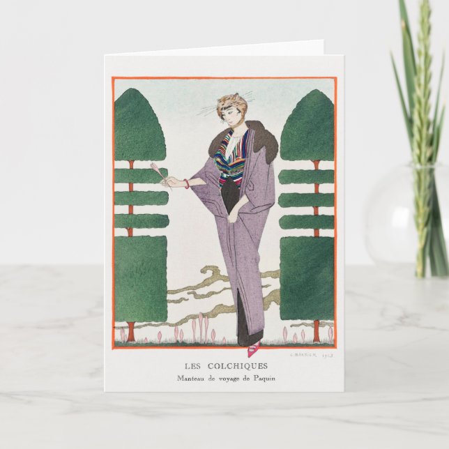 George Barbier, Art Deco Thank You Card (Front)