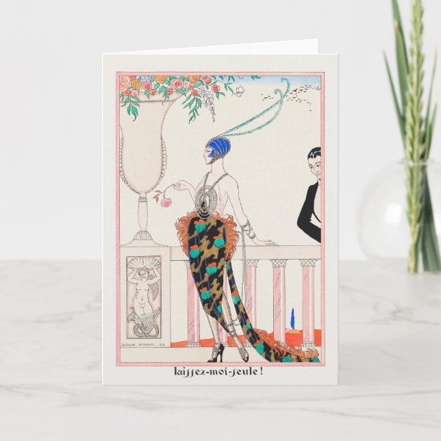 George Barbier, Art Deco Thank You Card (Front)