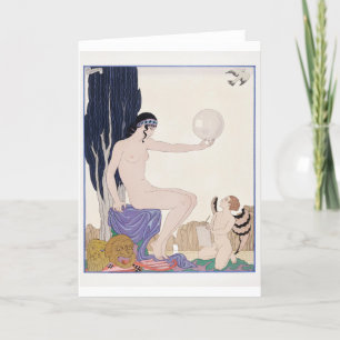 George Barbier, Art Deco Thank You Card