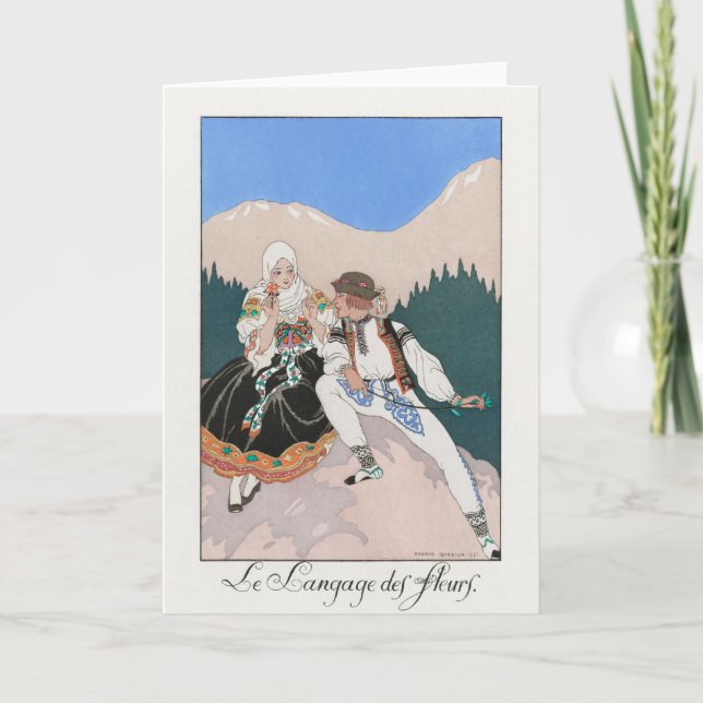 George Barbier, Art Deco Thank You Card (Front)