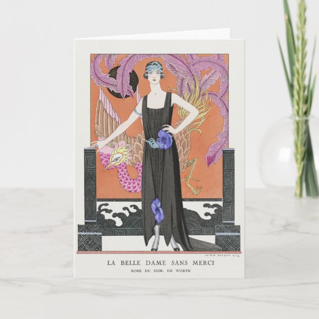 George Barbier, Art Deco Thank You Card (Front)