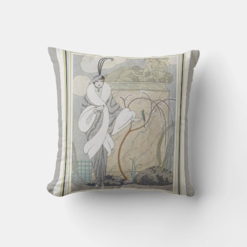 George Barbier Art Deco Throw Pillow